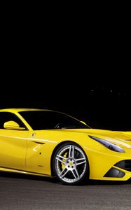 Preview wallpaper ferrari, yellow, style, cars