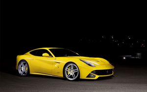 Preview wallpaper ferrari, yellow, style, cars