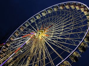 Preview wallpaper ferris wheel, amusement, night