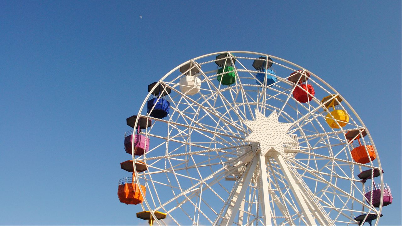 Wallpaper ferris wheel, amusement park, attraction
