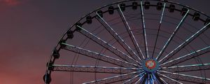 Preview wallpaper ferris wheel, attraction, backlight