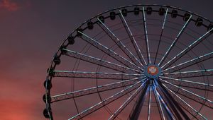 Preview wallpaper ferris wheel, attraction, backlight