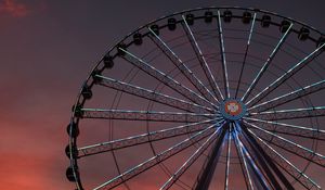 Preview wallpaper ferris wheel, attraction, backlight