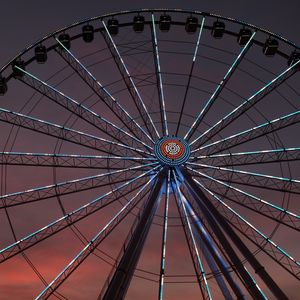 Preview wallpaper ferris wheel, attraction, backlight