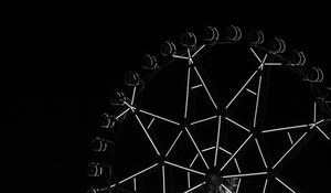 Preview wallpaper ferris wheel, attraction, backlight, black