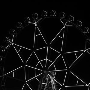 Preview wallpaper ferris wheel, attraction, backlight, black