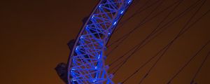 Preview wallpaper ferris wheel, attraction, booths, lighting, construction