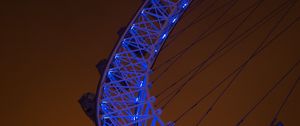 Preview wallpaper ferris wheel, attraction, booths, lighting, construction