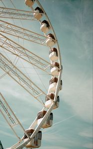 Preview wallpaper ferris wheel, attraction, booths, light