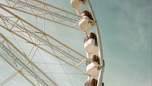 Preview wallpaper ferris wheel, attraction, booths, light