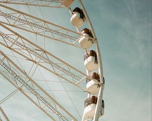 Preview wallpaper ferris wheel, attraction, booths, light