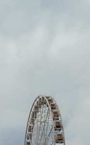 Preview wallpaper ferris wheel, attraction, booths, minimalism, light