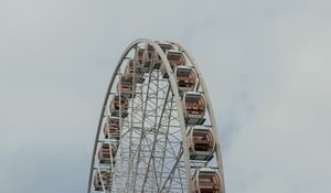 Preview wallpaper ferris wheel, attraction, booths, minimalism, light