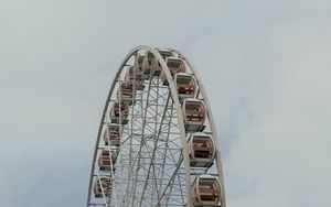 Preview wallpaper ferris wheel, attraction, booths, minimalism, light
