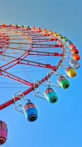 Preview wallpaper ferris wheel, attraction, booths, construction, colorful