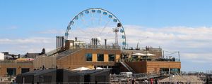 Preview wallpaper ferris wheel, attraction, building, water