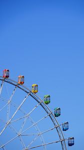 Preview wallpaper ferris wheel, attraction, cabs, multicolored