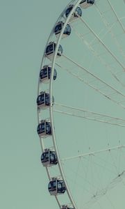 Preview wallpaper ferris wheel, attraction, cabs, sky