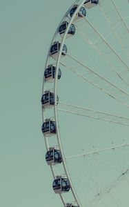 Preview wallpaper ferris wheel, attraction, cabs, sky