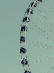 Preview wallpaper ferris wheel, attraction, cabs, sky