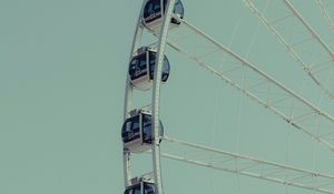 Preview wallpaper ferris wheel, attraction, cabs, sky