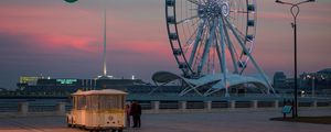 Preview wallpaper ferris wheel, attraction, city