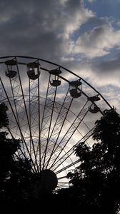 Preview wallpaper ferris wheel, attraction, city, trees