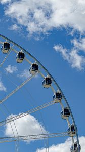 Preview wallpaper ferris wheel, attraction, clouds, sky