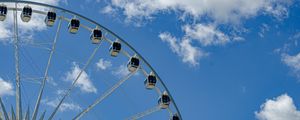 Preview wallpaper ferris wheel, attraction, clouds, sky