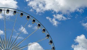 Preview wallpaper ferris wheel, attraction, clouds, sky