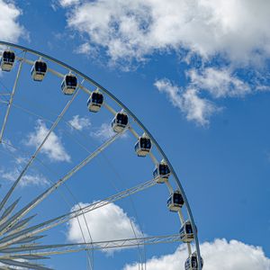 Preview wallpaper ferris wheel, attraction, clouds, sky