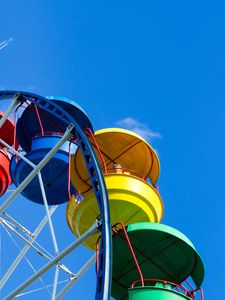 Preview wallpaper ferris wheel, attraction, colorful, booths