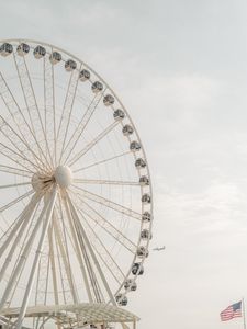 Preview wallpaper ferris wheel, attraction, construction, sky, overview