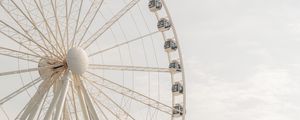 Preview wallpaper ferris wheel, attraction, construction, sky, overview