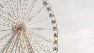 Preview wallpaper ferris wheel, attraction, construction, sky, overview