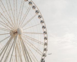 Preview wallpaper ferris wheel, attraction, construction, sky, overview