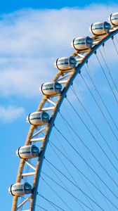 Preview wallpaper ferris wheel, attraction, construction, sky, minimalism