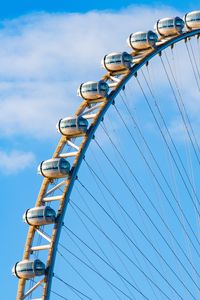 Preview wallpaper ferris wheel, attraction, construction, sky, minimalism