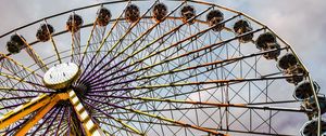 Preview wallpaper ferris wheel, attraction, entertainment, lighting