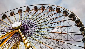 Preview wallpaper ferris wheel, attraction, entertainment, lighting