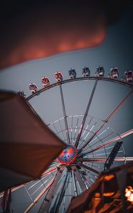 Preview wallpaper ferris wheel, attraction, entertainment, construction, metal