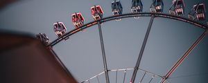 Preview wallpaper ferris wheel, attraction, entertainment, construction, metal