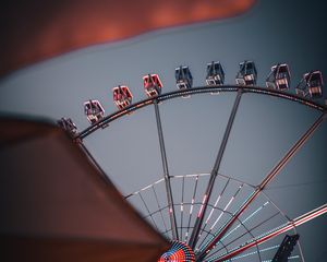 Preview wallpaper ferris wheel, attraction, entertainment, construction, metal