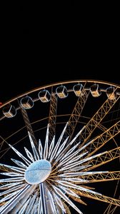 Preview wallpaper ferris wheel, attraction, night, dark