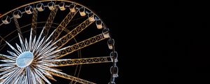 Preview wallpaper ferris wheel, attraction, night, dark