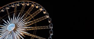 Preview wallpaper ferris wheel, attraction, night, dark