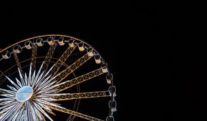 Preview wallpaper ferris wheel, attraction, night, dark