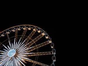 Preview wallpaper ferris wheel, attraction, night, dark