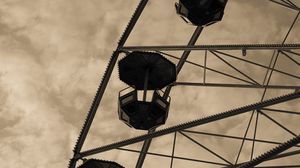 Preview wallpaper ferris wheel, attraction, sepia, sky