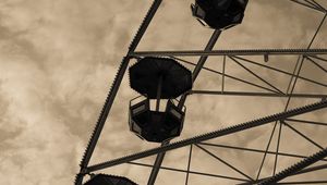 Preview wallpaper ferris wheel, attraction, sepia, sky